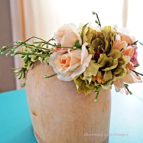 New Spring Rose Flower Hair Crown Wreath - Picture 4 of 6